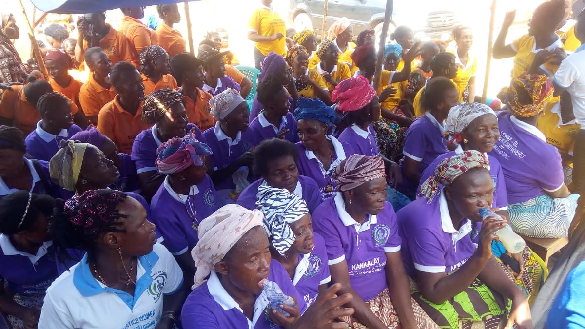 Women at a LEWAF savings and loaning annual share-out celebration